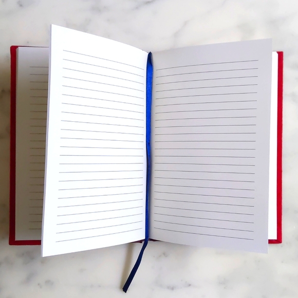 NWOT. Vintage Leather and velure hardcover Journal book. - Picture 4 of 4